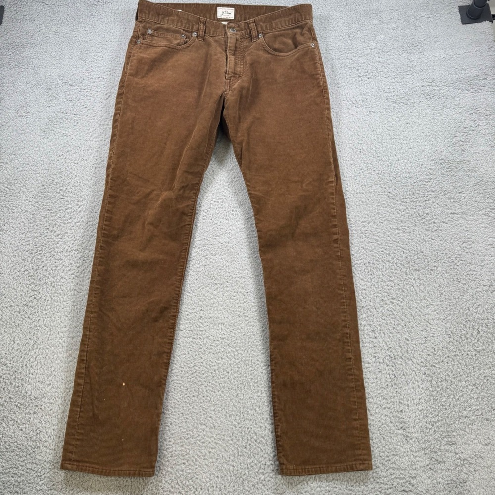 J Crew 484 Slim Corduroy Pants Mens Size 31x30 Brown